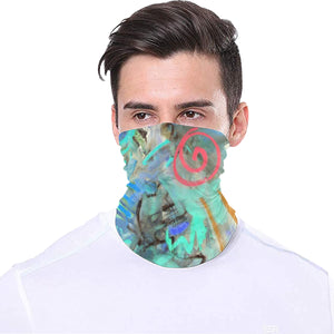 Graffiti Abstract Aqua Multifunctional Headwear
