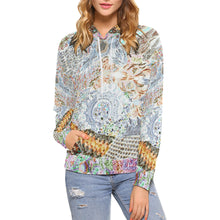 Load image into Gallery viewer, Cresent Paisley Negative All Over Print Hoodie for Women (USA Size) (Model H13)
