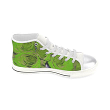 Load image into Gallery viewer, Rose Bouquet Flower Green Women&#39;s Classic High Top Canvas Shoes (Model 017)