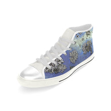 Load image into Gallery viewer, Patches of Moss Blue Men’s Classic High Top Canvas Shoes (Model 017)