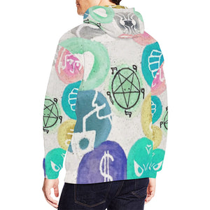 Dante's Inferno Negative All Over Print Hoodie for Men/Large Size (USA Size) (Model H13)