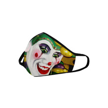 Load image into Gallery viewer, Mardi Gras Joker Mouth Mask (2 Filters Included)