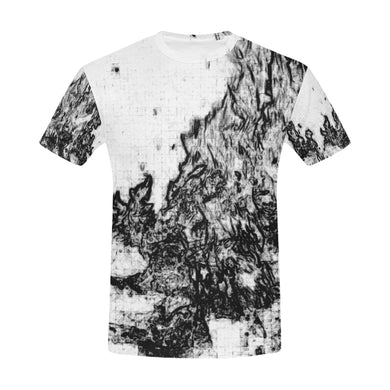 Flames Outline All Over Print T-Shirt for Men (USA Size) (Model T40)