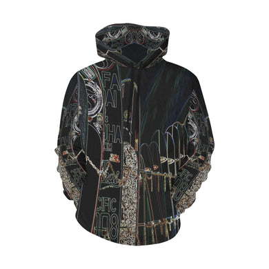 Surfboards Glowing All Over Print Hoodie for Women (USA Size) (Model H13)