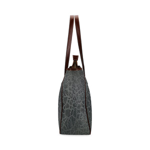 Crackle Black Classic Tote Bag (Model 1644)