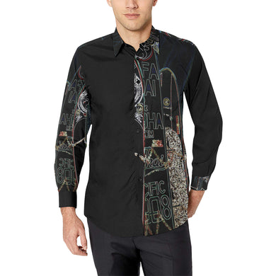 Surfboards Glowing Men's All Over Print Casual Dress Shirt (Model T61)