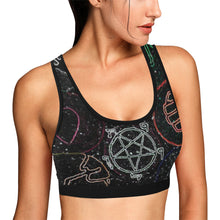 Load image into Gallery viewer, Dante&#39;s Inferno Glowing Women&#39;s All Over Print Sports Bra (Model T52)