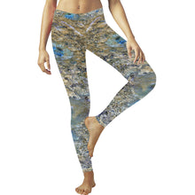 Load image into Gallery viewer, Jellyfish Blooms Blue Low Rise Leggings (Invisible Stitch) (Model L05)