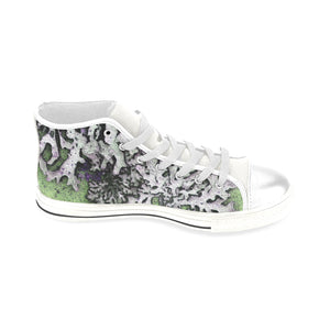 Moss Green Men’s Classic High Top Canvas Shoes (Model 017)