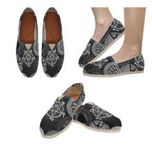 Load image into Gallery viewer, Dante&#39;s Inferno Black and White Unisex Classic Canvas Slip-On (Model 1206)
