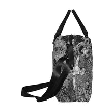 Load image into Gallery viewer, I Spy Paisley Black and White Large Capacity Duffle Bag (Model 1715)