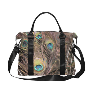 Peacock Feathers Large Capacity Duffle Bag (Model 1715)
