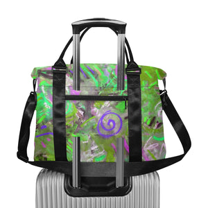 Graffiti Abstract Green Large Capacity Duffle Bag (Model 1715)