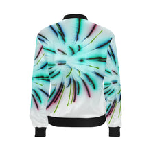 Load image into Gallery viewer, Fireworks Burst Negative All Over Print Bomber Jacket for Women (Model H36)