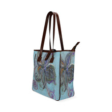 Load image into Gallery viewer, Graffiti Flower Blue Classic Tote Bag (Model 1644)