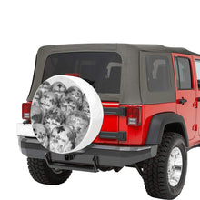 Load image into Gallery viewer, Painted Skulls Black and White 32 Inch Spare Tire Cover