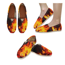 Load image into Gallery viewer, Flames Unisex Classic Canvas Slip-On (Model 1206)
