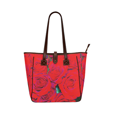 Rose Bouquet Flower Red Classic Tote Bag (Model 1644)