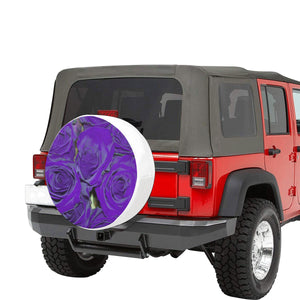 Rose Bouquet Flower Purple 30 Inch Spare Tire Cover