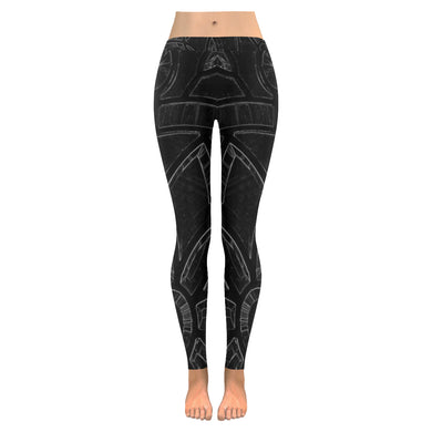 Stained Glass Glowing Low Rise Leggings (Invisible Stitch) (Model L05)