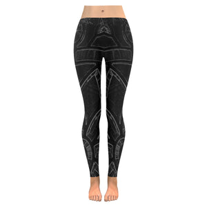 Stained Glass Glowing Low Rise Leggings (Invisible Stitch) (Model L05)