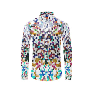 Holiday Paisley Negative Mosaic Men's All Over Print Casual Dress Shirt (Model T61)
