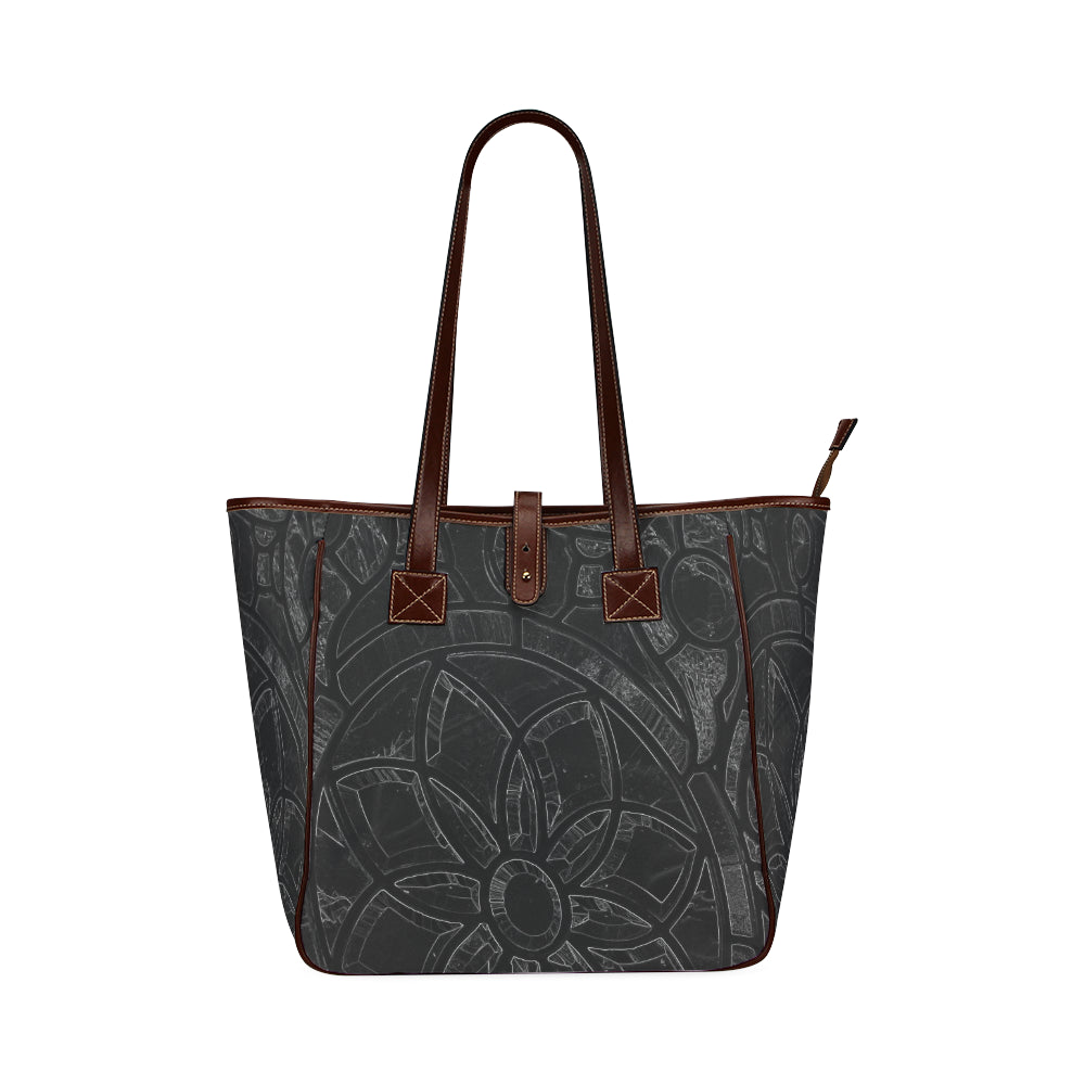 Stained Glass Glowing Classic Tote Bag (Model 1644)