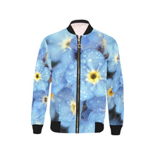 Load image into Gallery viewer, Forget Me Not Flower Kids&#39; All Over Print Bomber Jacket (Model H40)